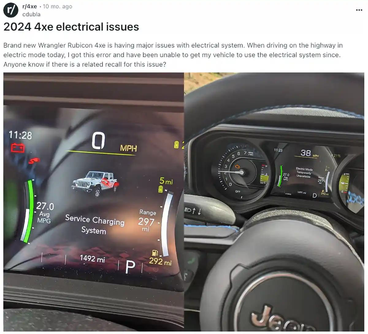 2024 4XE Electrical Issues