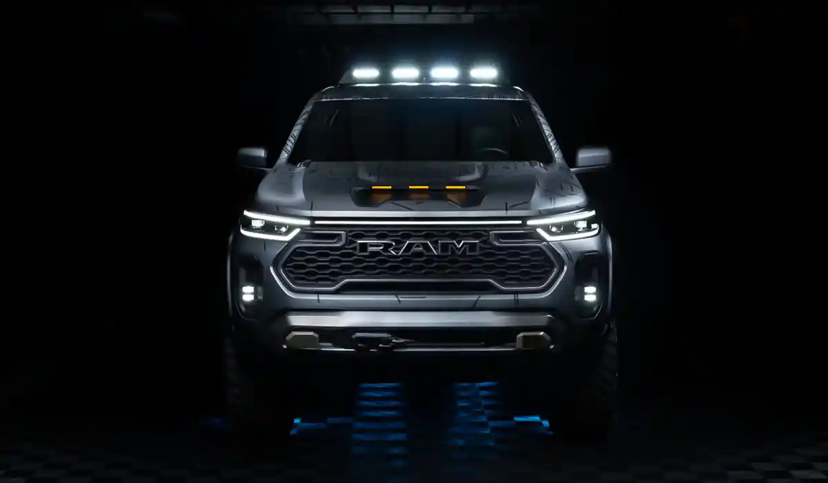 The 2028 RAM Dakota concept is exciting, especially considering the RAM Dakota Nightfall. Carbuzz says that this idea isn't a pickup truck that will be made in large numbers.

On the other hand, the Ram Dakota Nightfall concept shows off the production truck that will bring back the Dakota nameplate. Even though it could be called a concept, this is the final production design, complete with different accessories and a unique paint job.

The last time the Dakota nameplate was used was in 2011 for the third-generation midsize pickup truck. But it hasn't been active since then, and with calls for Ram to get back into the midsize market that the Toyota Tacoma dominates, it's ready to come back.

The new idea seems suitable for the US in terms of style. It takes the design language of the bigger Ram 1500 and makes it look flawless. The grille has Ram's distinctive bold writing and is flanked on each side by thin headlights. A full-width light bar sits on top. The sculpted hood has a top-mounted intake scoop with three LED lights, which are taken from the Ram TRX, which is the V8 super truck Ram has just confirmed will return.

Some extras are a sports bar with LED lighting, an electronic winch built into the steel front bumper, side stairs, and a spare tire installed on the bed. This idea has 18-inch alloy beadlock wheels with 33-inch all-terrain tires, by the way.

The Nightfall concept's suspension is firm, though. It has a raised Fox suspension, typical of the TRX and other Ford Raptor off-road vehicles.

We don't know for sure what engine this car has yet. Although the engine is crucial in this case, Ram hasn't spoken about it yet. They also haven't said if this automobile is constructed on a new platform or the same one that the rest of the Stellantis series uses.

We strongly suspect that the new Dakota is related to the Peugeot Landtrek (the silver car pictured), even though it's not explicitly stated so. The greenhouse's unique elements include the shape of the C-pillar garnish and the way the lower window line of the rear doors turns up.

The two are very similar, and if you look closely, the wrinkles on the doors are the same. This suggests that Dakota might use the same 2.4-liter turbocharged four-cylinder engine from Mitsubishi, which makes up to 207 horsepower and 236 lb-ft of torque, which are good numbers for this vehicle class.

The Landtrek isn't a Stellantis product; it's a platform-engineered pickup vehicle based on the Changan F70, a Chinese mid-size truck. This immediately suggests that this version of the Dakota will never be sold in the US for two reasons.

The Chicken Tax would immediately make any truck made outside of the US subject to very high taxes. When you add in the over 100% tax on parts from China, these Dakotas would become quite expensive in the US.
We truly enjoy this idea.

That, along with a well-known and respected name among American consumers, would make this truck successful in the US. But this could only happen if the production version were changed significantly and made in the US.

We can't rule out the idea because Kuniskis said the US needs a mid-size truck. But from where we stand, it's doubtful that this is the Dakota we'll see in the US.
