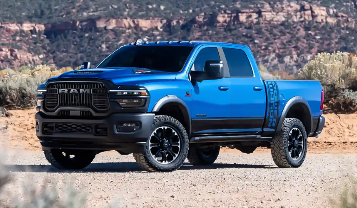 The Power Wagon stands out with its bedside decals, and its off-road hardware includes underbody skid plates as well as locking front and rear diffs. 2027 Dodge RAM 3500